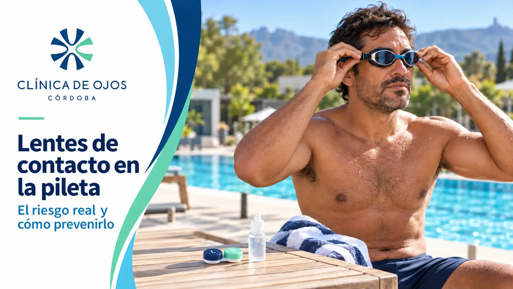 Lentes de contacto en la pileta